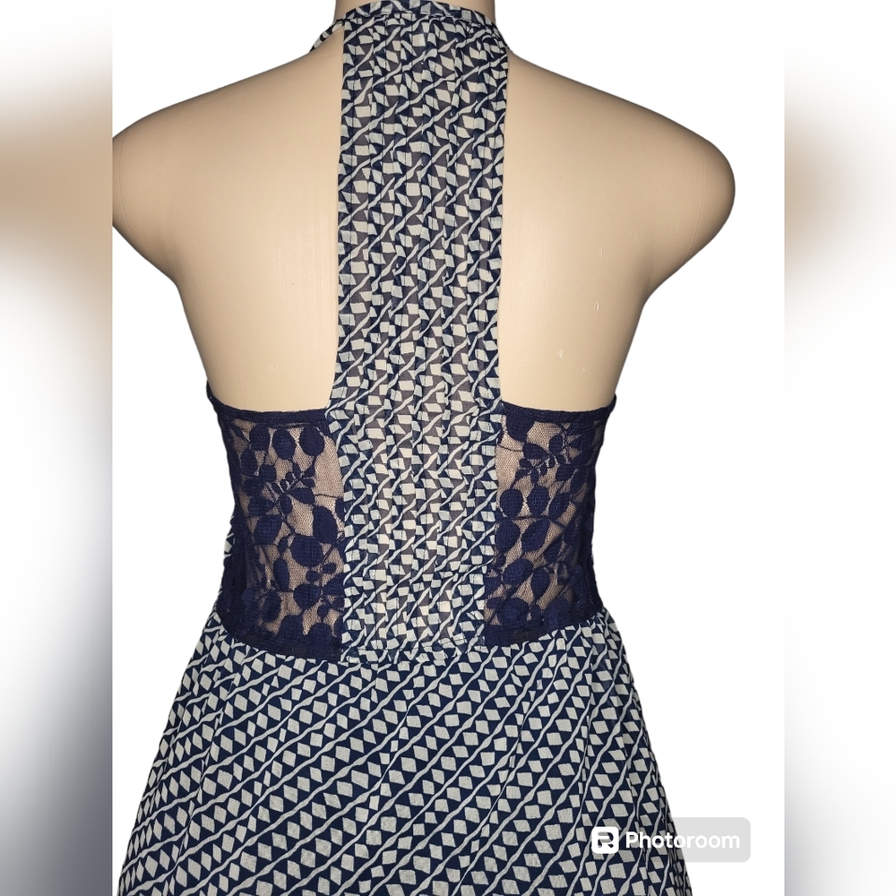 Geometric Pattern Spaghetti Strap Dress - Picture 4 of 8